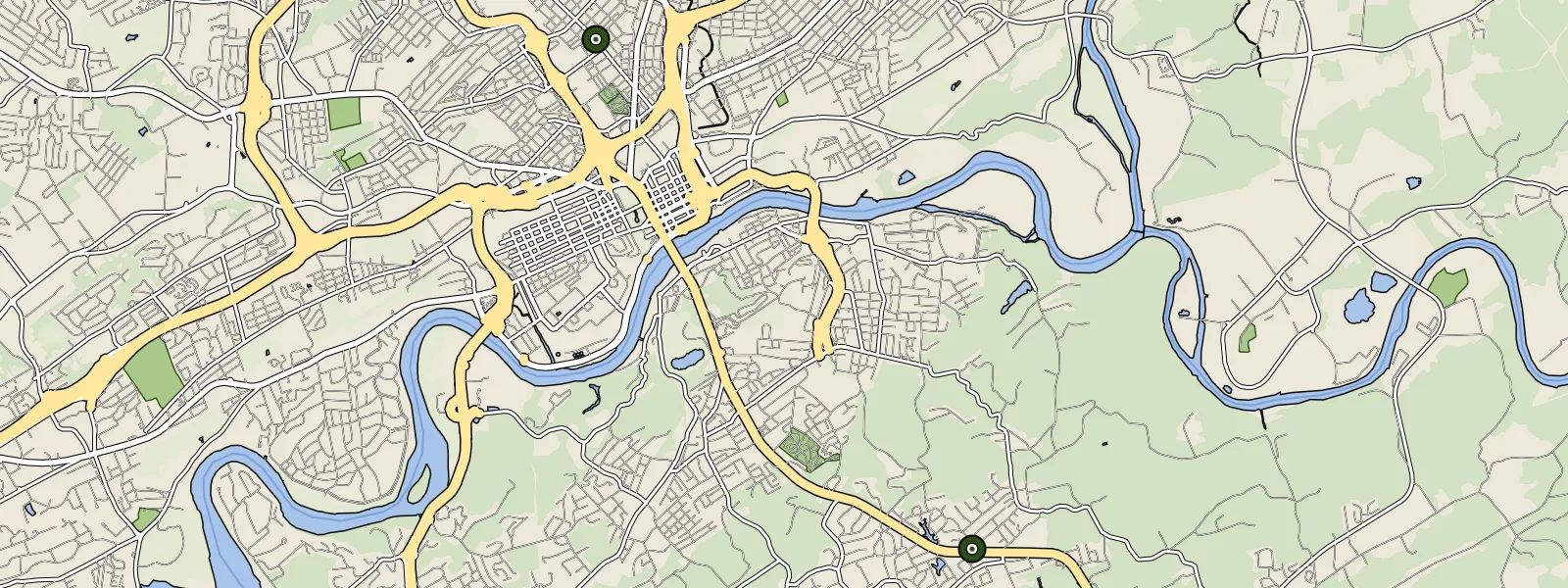 Map of Knoxville