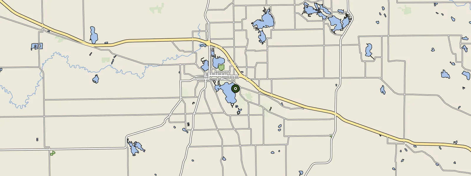 Map of Winona Lake