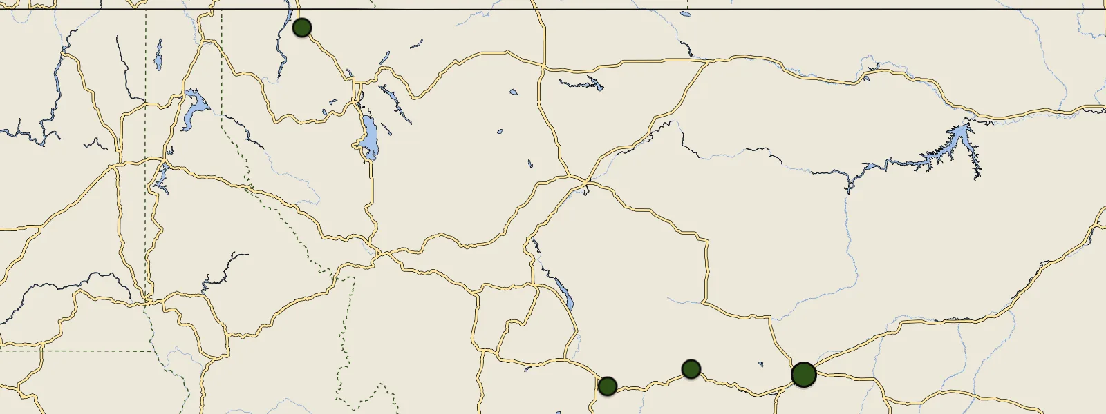 Map of Montana